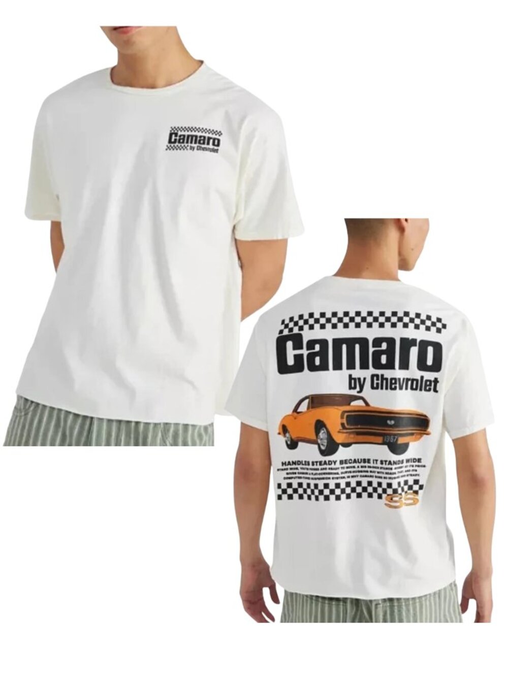 Oversized Graphic Cropped Camaro Tee
